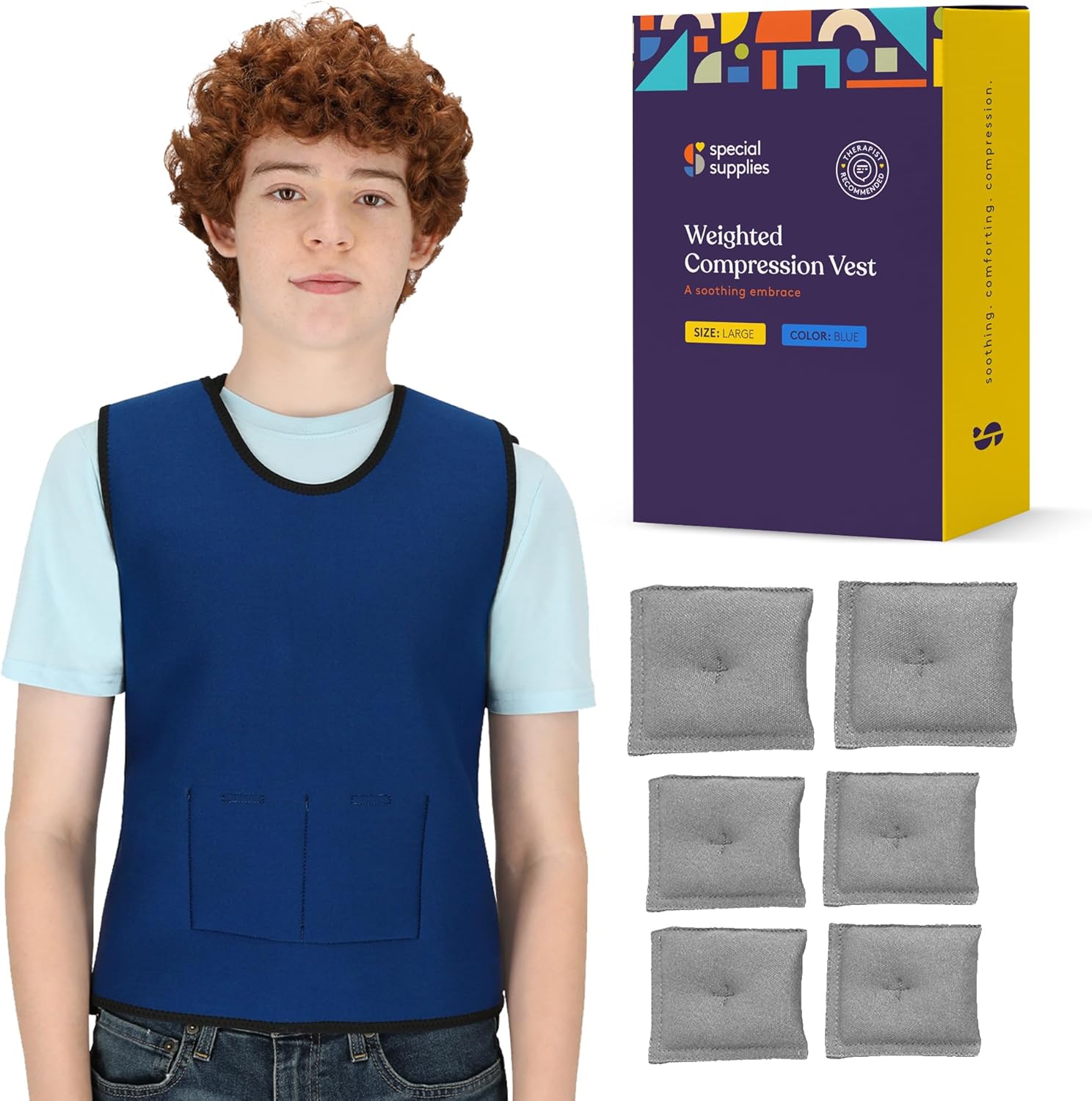 Special Supplies Weighted Sensory Compression Vest for Kids
