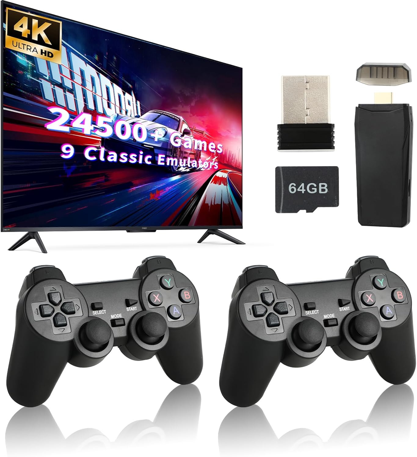 Retro Game Console with 24500+ Games and 4K HDMI Output