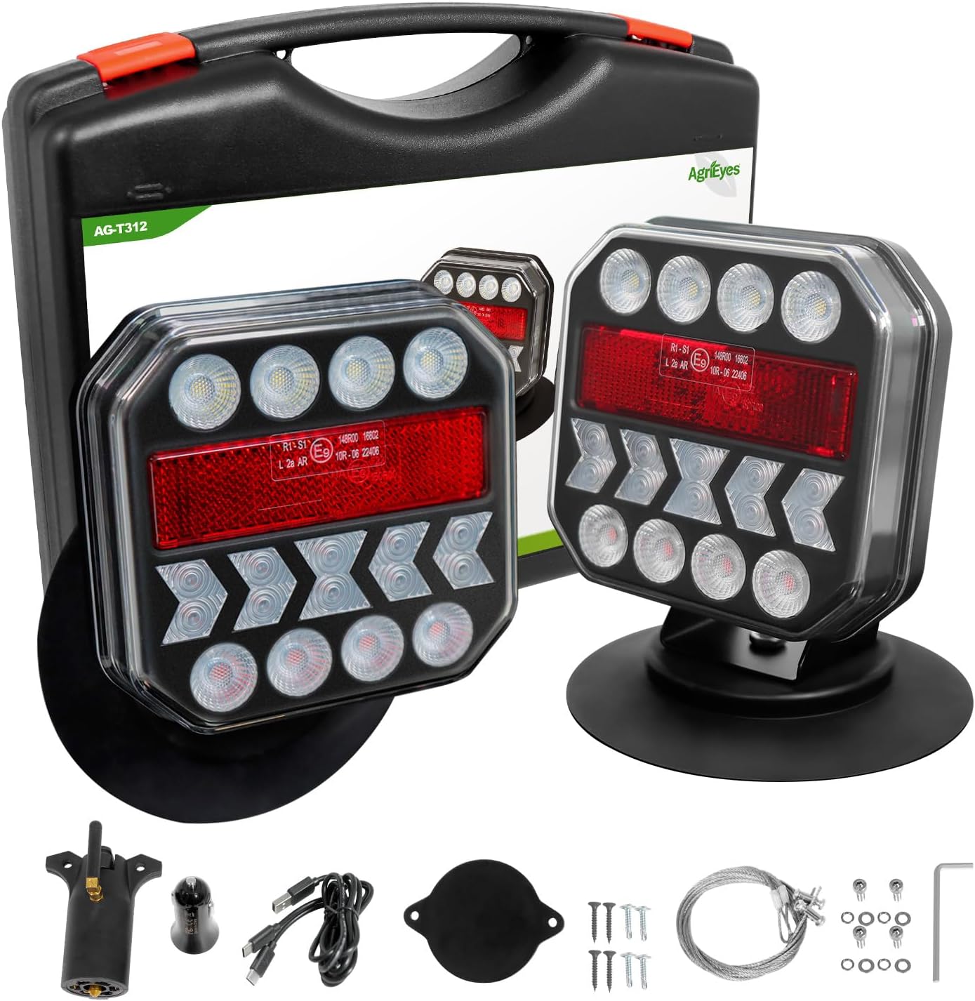 Agrieyes USB-C Wireless Trailer Lights for Safe Towing