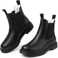 Womens Chelsea Boots Warm Fur Lined Winter Boot - Slip On Comfort
