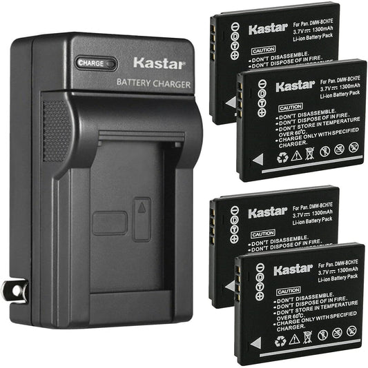 Kastar AC Charger for Panasonic DMW-BCH7 with 4 Batteries