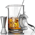 MOFADO Crystal Cocktail Mixing Set - 24oz Hand Blown Glass