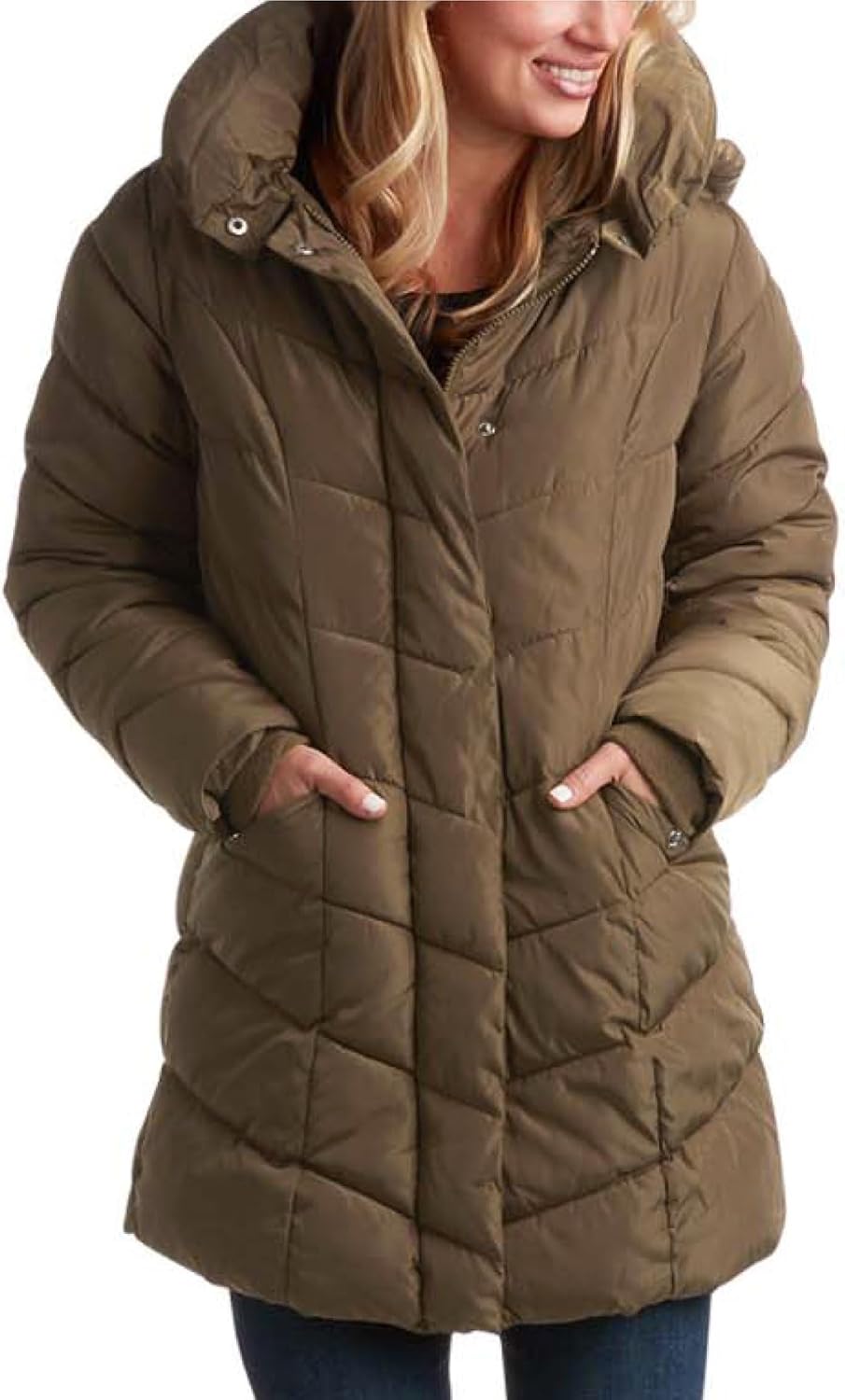 Stylish Women's Insulated Quilted Puffer Parka Winter Coat