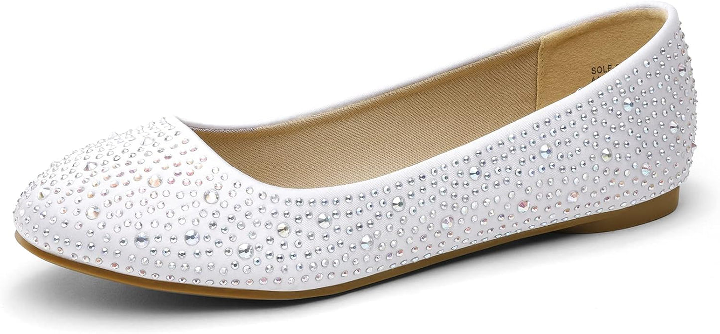 DREAM PAIRS Women's Rhinestone Ballet Flats for Every Occasion