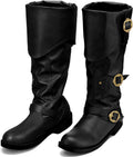 Cuffbow Pirate Costume Boots for Men - Renaissance Steampunk Leather
