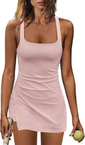 Women's Tennis Dress with Built-In Shorts - Racerback Skort