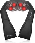 Snailax Shiatsu Neck and Back Massager with Heat - Deep Kneading