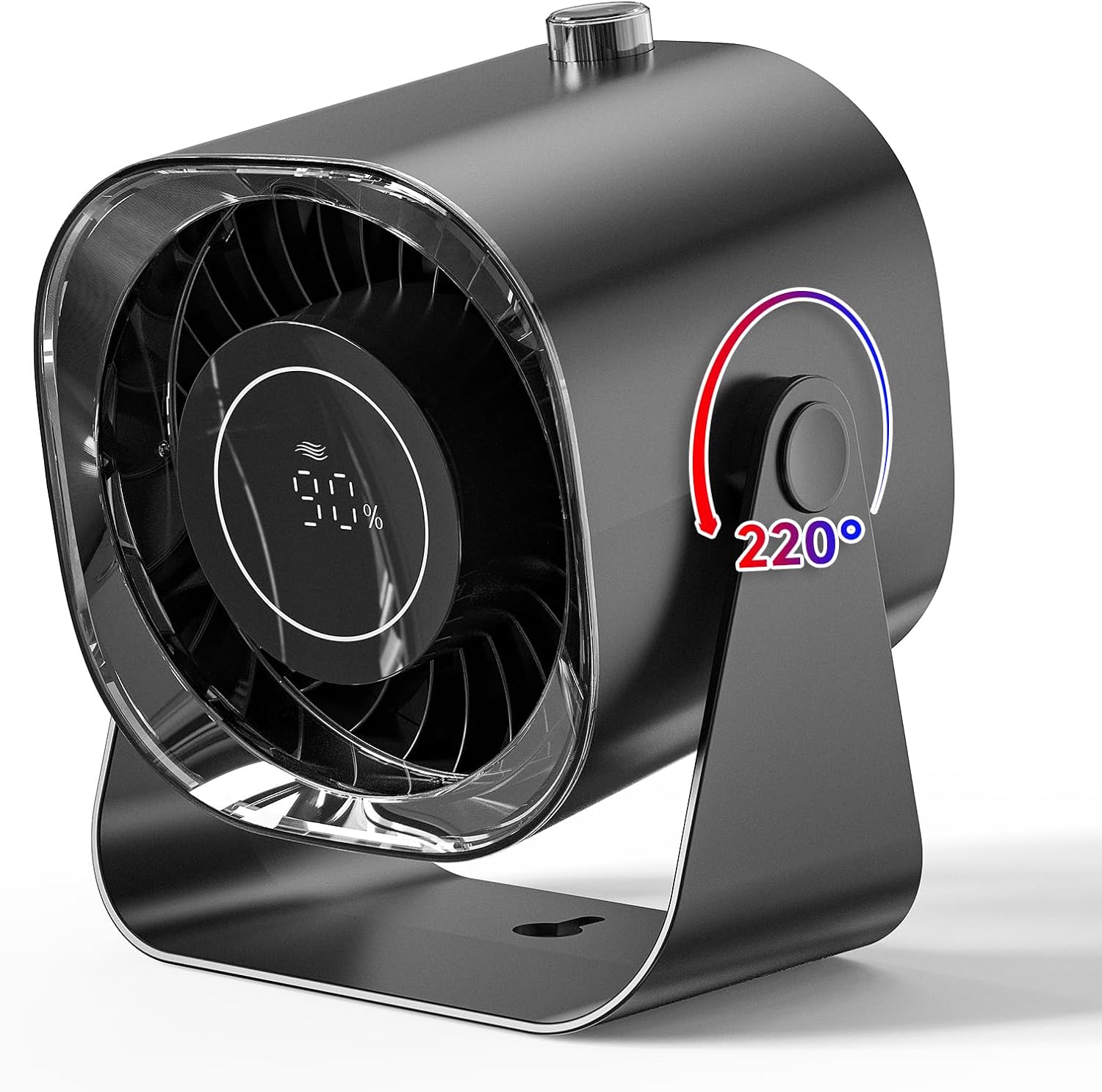 Portable Rechargeable Desk Fan: 12H Battery Life, Quiet Operation, Speed Adjustable