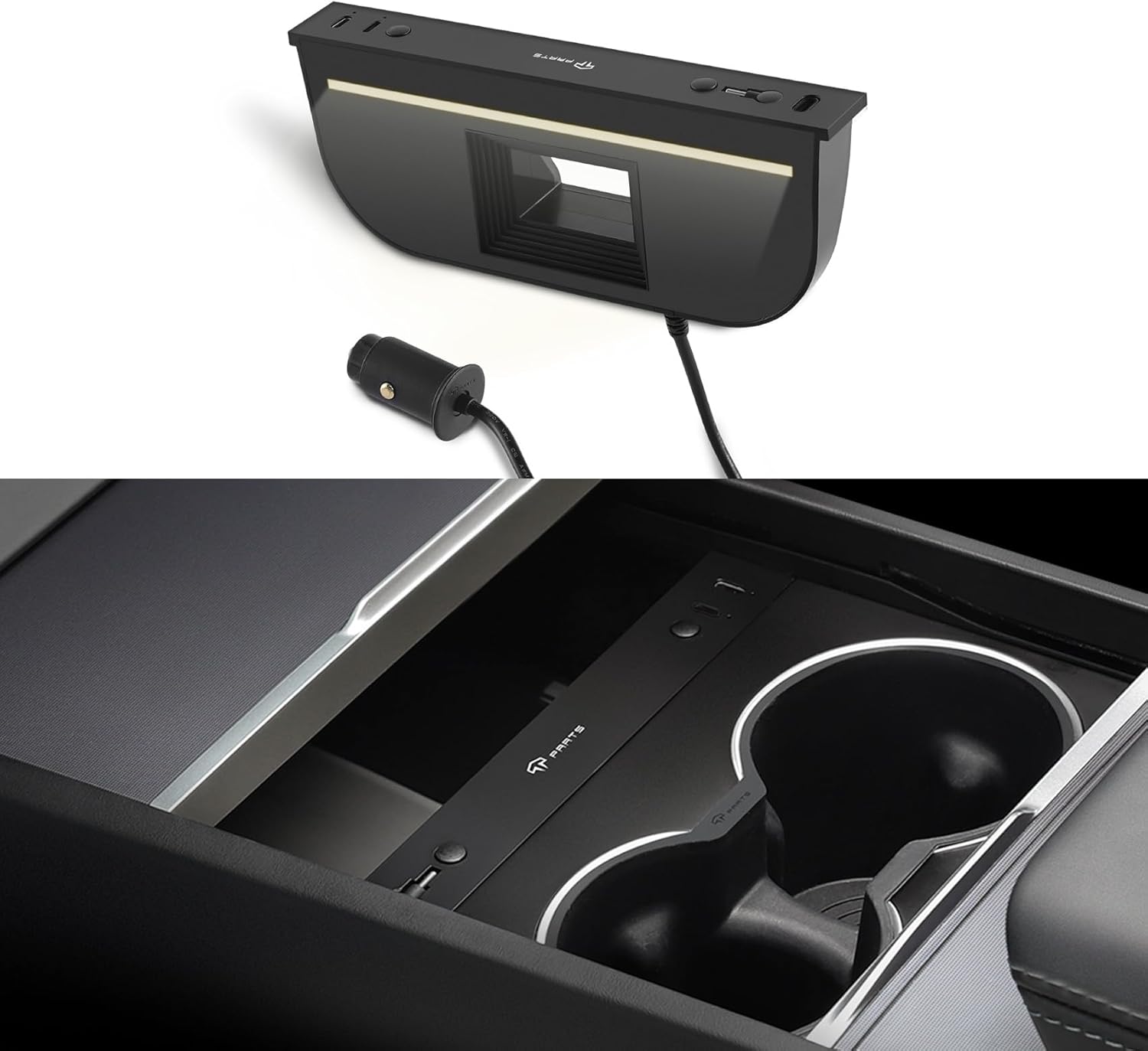 TPARTS Muti-Ports USB Hub for Tesla Model 3 and Model Y