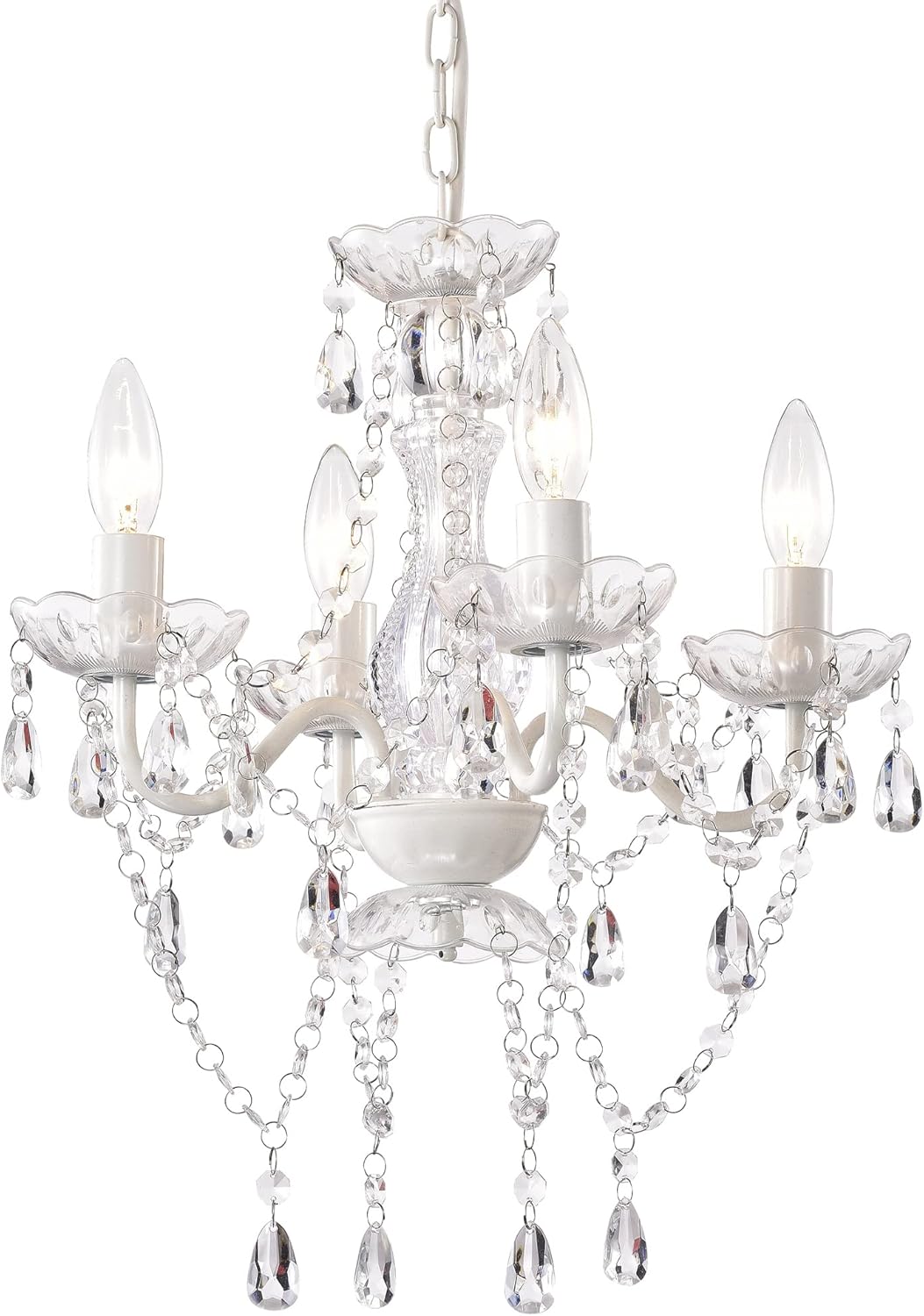 LaLuLa White Chandelier Mini Crystal Chandelier Lighting