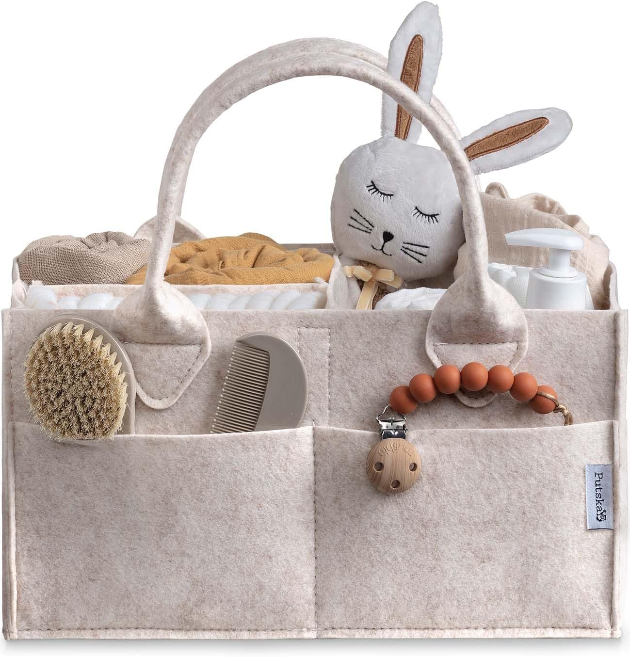 PUTSKA Baby Diaper Caddy Organizer - Registry Must-Have