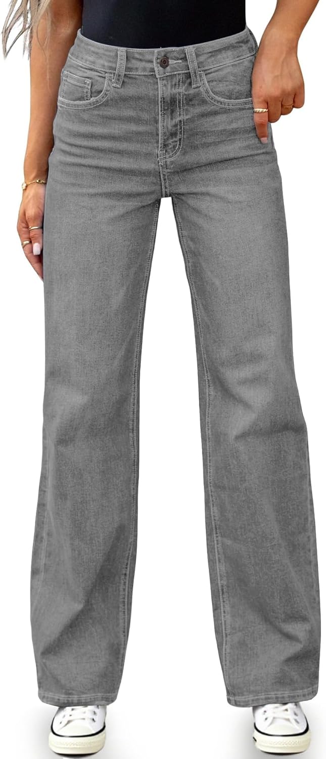 Women's High Waisted Straight Leg Jeans for Trendy Style