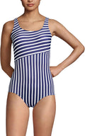 Lands' End Chlorine Resistant Soft Cup Tugless Sporty One Piece This