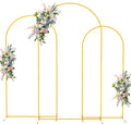 Metal Arch Backdrop Stand Set of 3 (7.2ft, 6.6ft, 6ft) - Gold Wedding