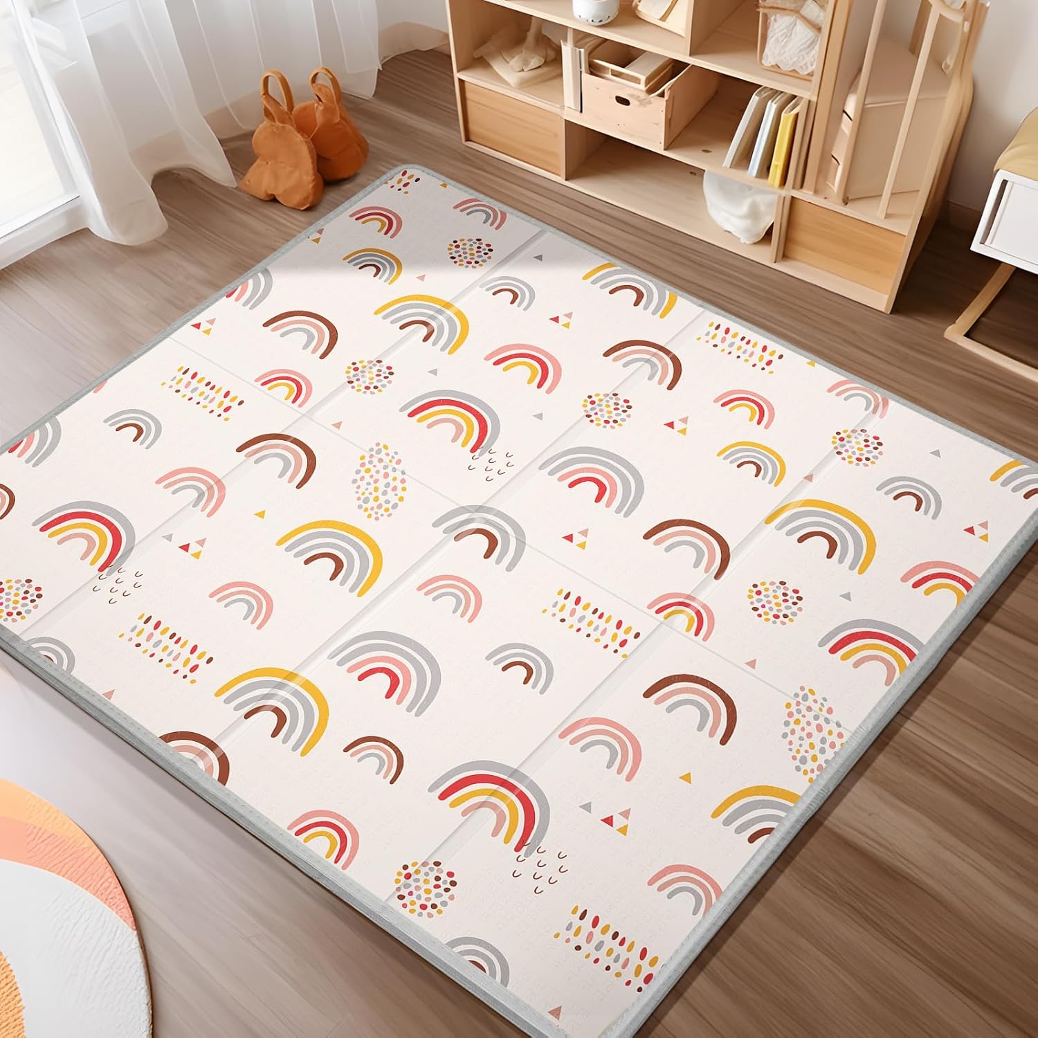 Baby Play Mat 59X59 Inch Thick Foldable Crawling Mat for Kids