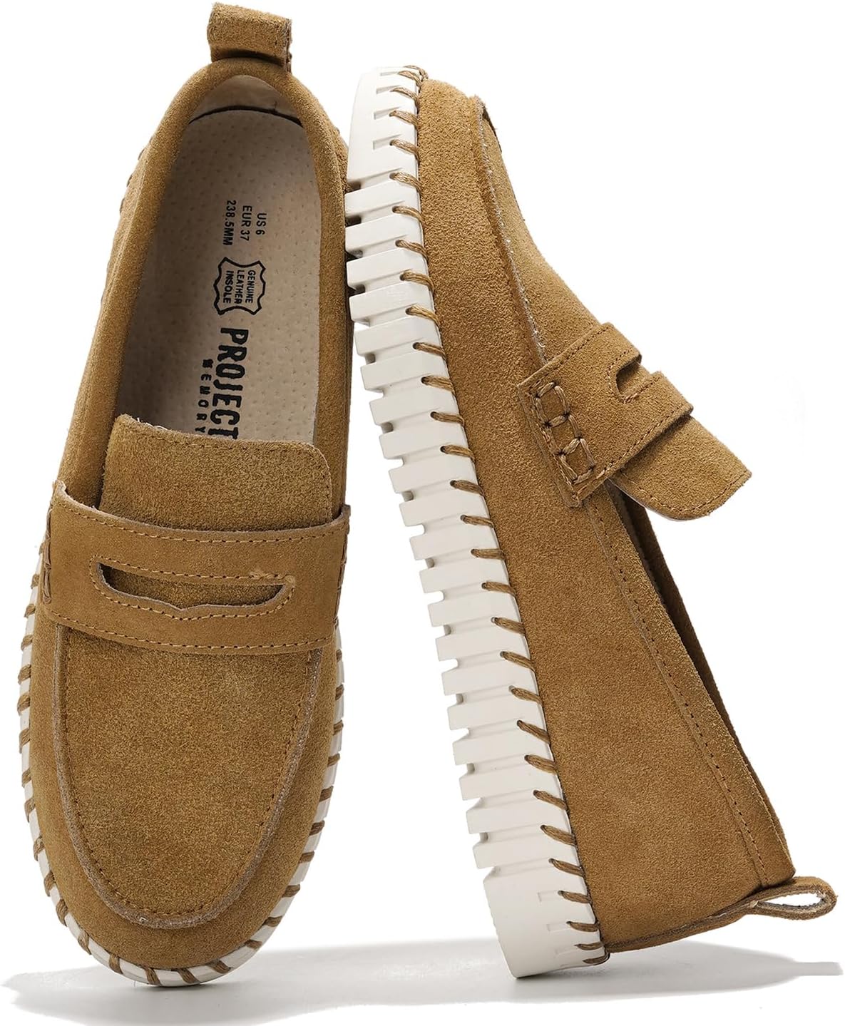 Project Cloud Genuine Leather Loafers for Women - Comfort & Style