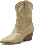 Western Women's Cowboy Cowgirl Boots Embroidered Mid-calf - Elegant