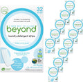 Beyond Laundry Detergent Strips 12 Packs of 32 - Free & Clear - Travel