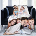 Custom Photo Blanket 60in x 80in - Personalized Flannel Throw