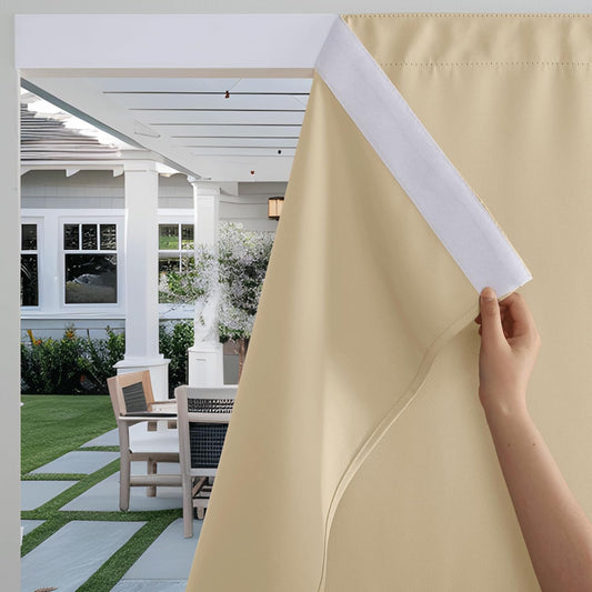 RYB HOME Windproof Outdoor Curtains for Patio Waterproof Use