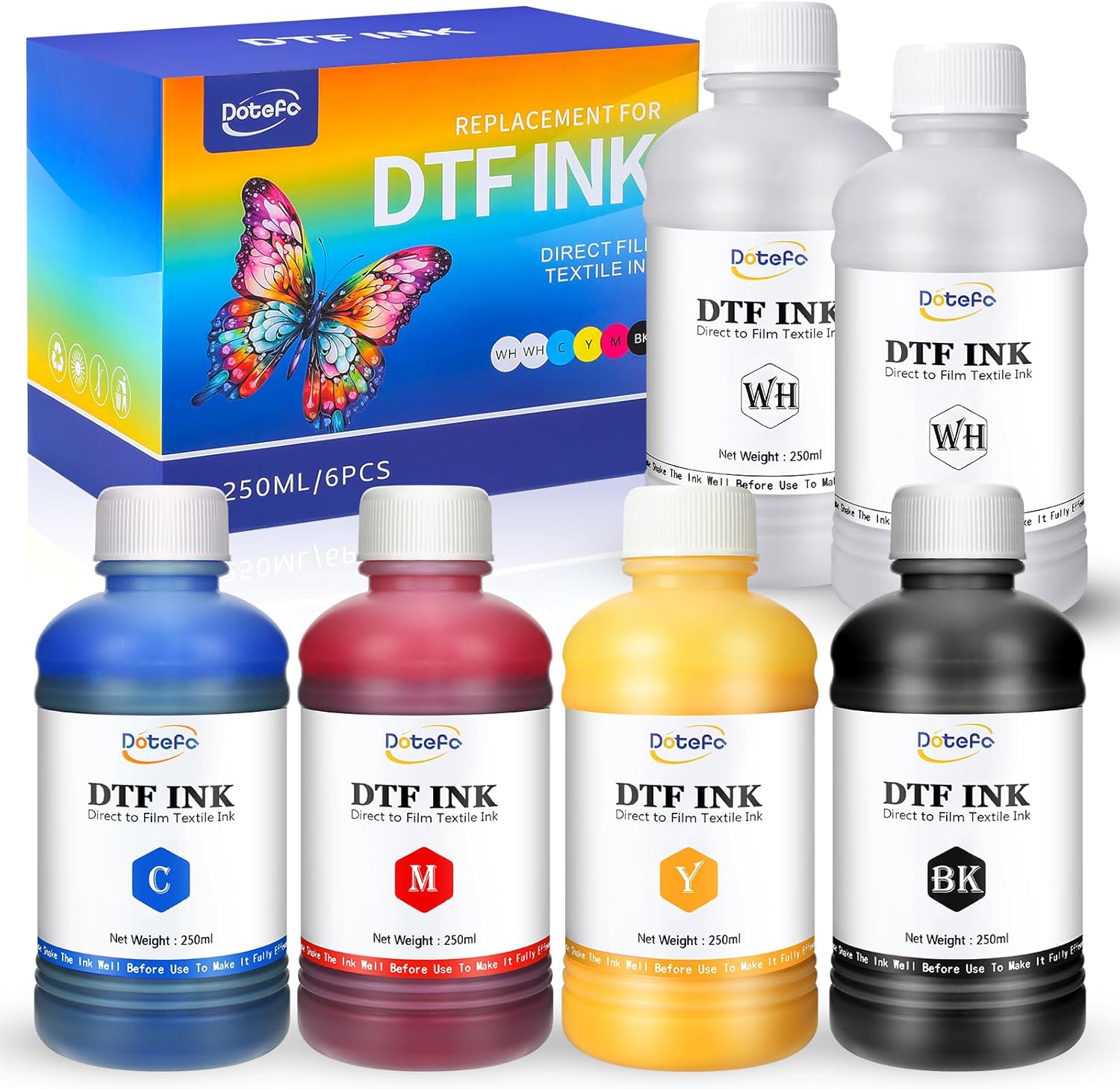 DTF Ink Set - Vibrant PET Film Transfers
