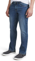 Straight Fit Stretch Waist Jeans for Men - Comfortable Everyday Denim