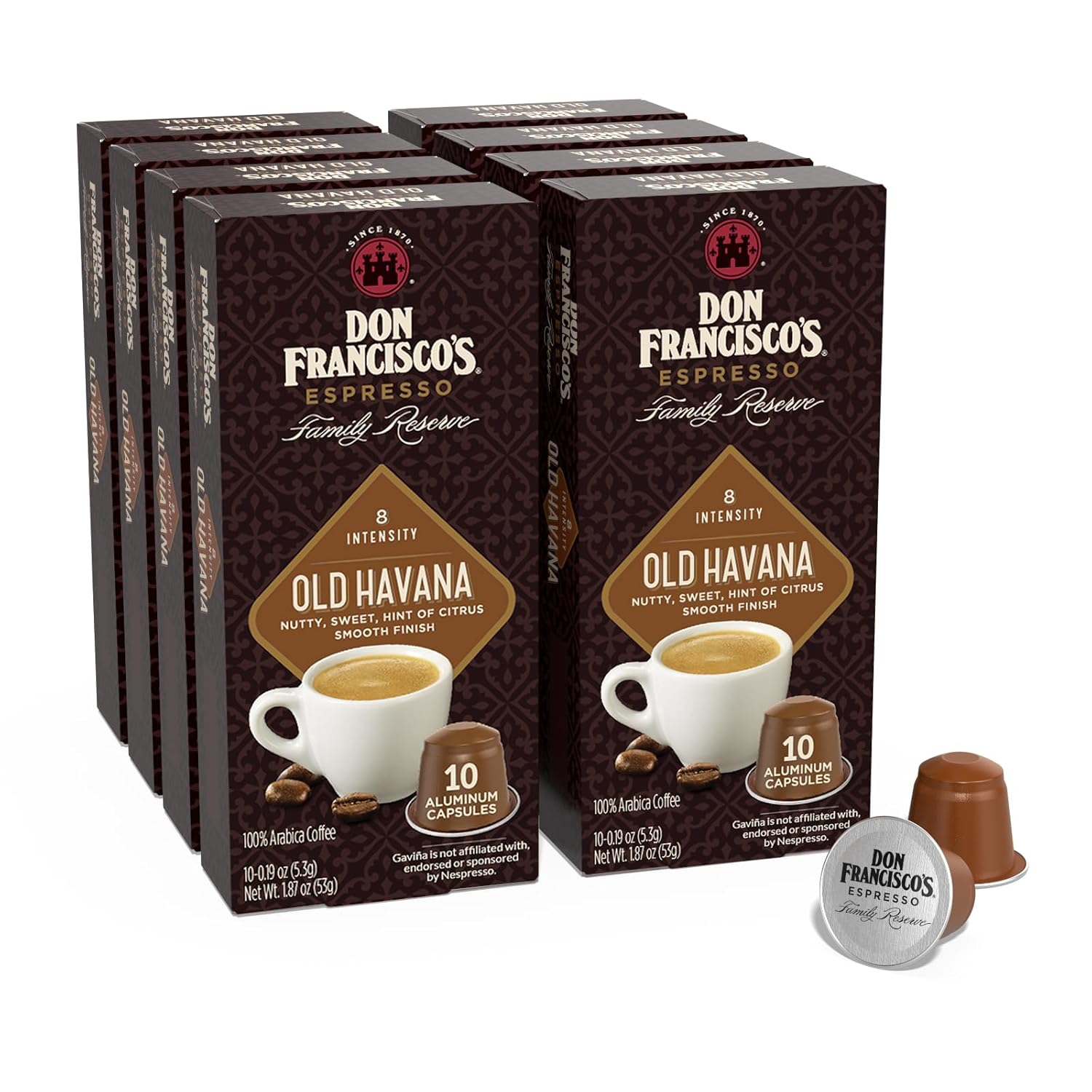 Don Francisco's Old Havana Espresso Pods: Bold Cuban-Style Coffee