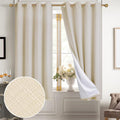 Diraysid 100% Blackout Curtains for Bedroom Light Beige Linen