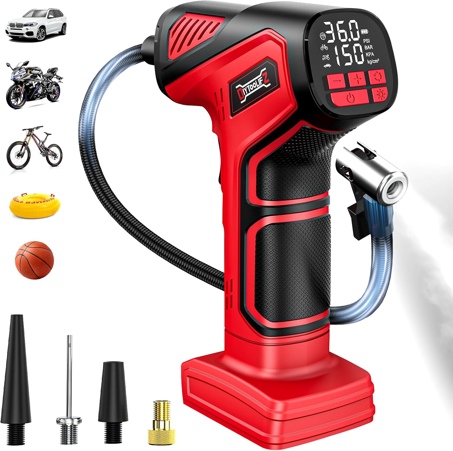 150PSI Tire Inflator Portable Air Compressor for Quick Inflation