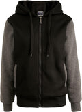 Facitisu Flannel Hoodies for Men Sherpa Lined Heavy Fleece Plaid Green