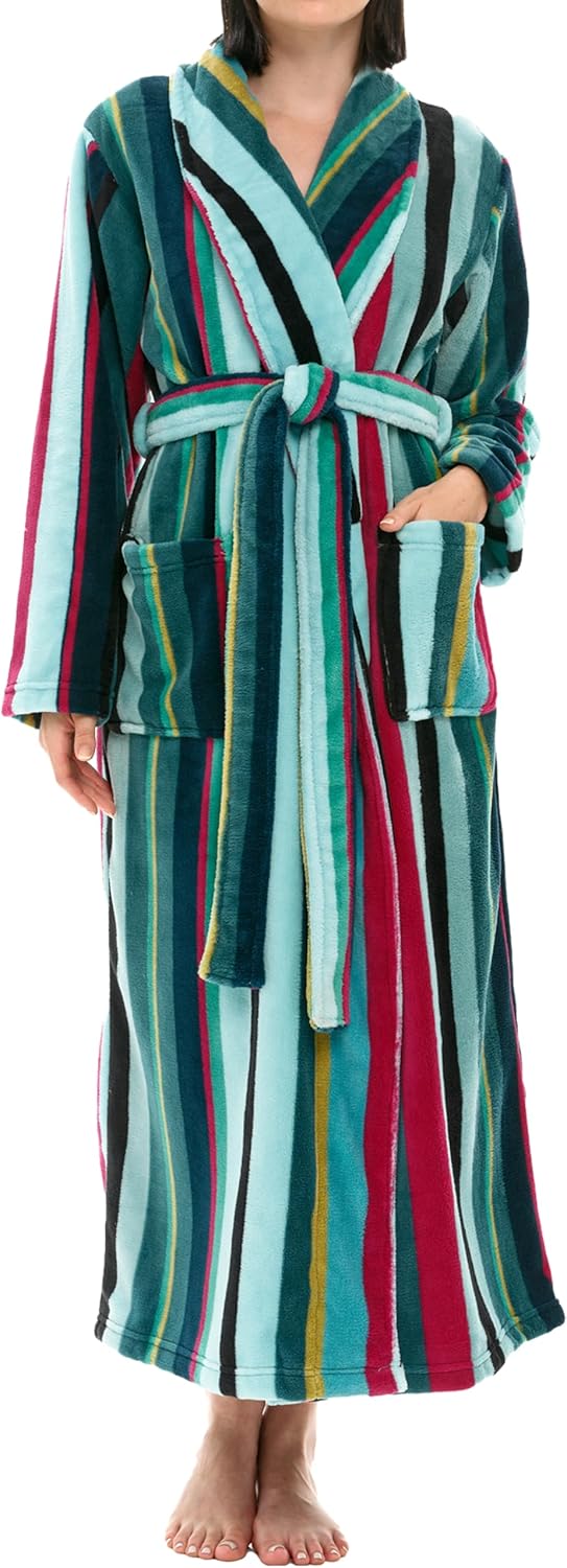 Alexander Del Rossa Plush Robe for Women, Cozy and Warm