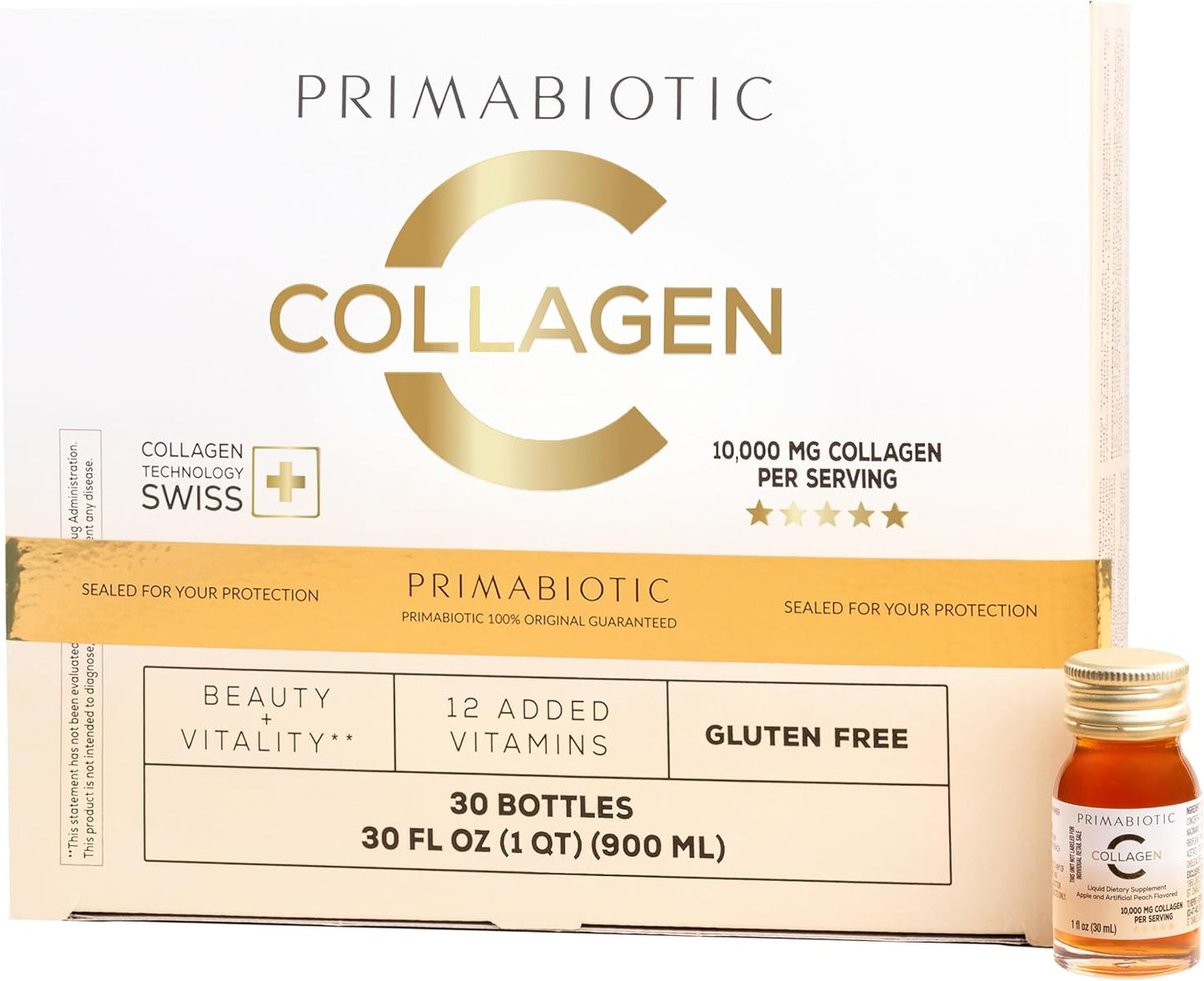 Liquid Collagen with 10,000 Mg - Hydrolyzed Collagen Shots