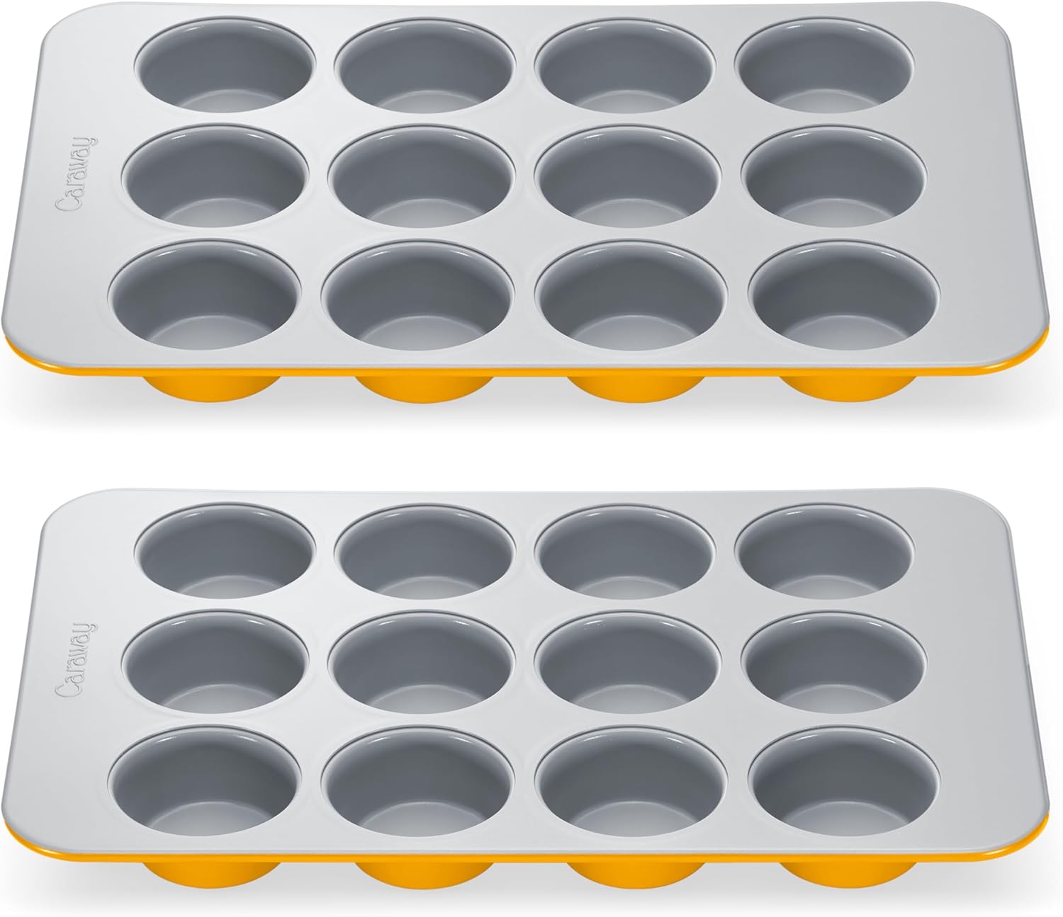 Caraway Non-Stick Ceramic 12-Cup Muffin Pan Duo for Baking