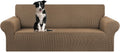 Stretch Oversized Sofa Slipcover X Large Camel (94-110in) - Checked