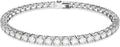 Swarovski Matrix Tennis Bracelet with Round Cut Crystals