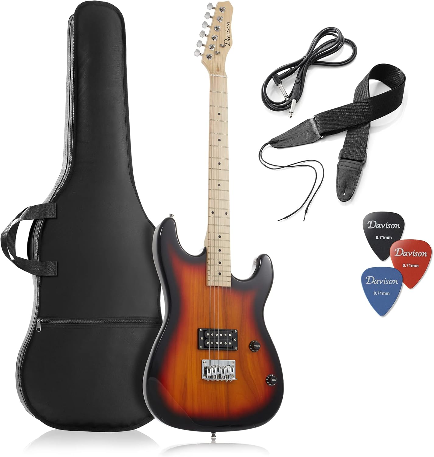 Davison Guitars 39in Full Size Electric Guitar Beginner Kit
