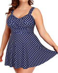 Aqua Eve Plus Size Two Piece Swimdress with Shorts - Tummy Control