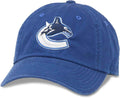 AMERICAN NEEDLE Blue Line Vancouver Canucks Baseball Hat