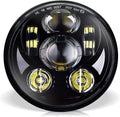 5.75 in LED Headlight for Harley Motorcycles - Bright Plug-and-Play