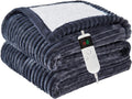 Heated Blanket Electric Full Size - Soft Flannel Sherpa, 10 Heat