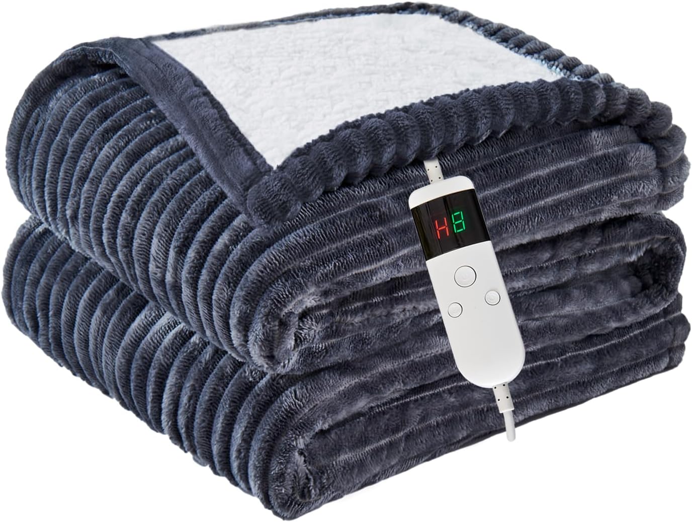 Heated Blanket Electric Full, Soft Flannel with Fast Heating