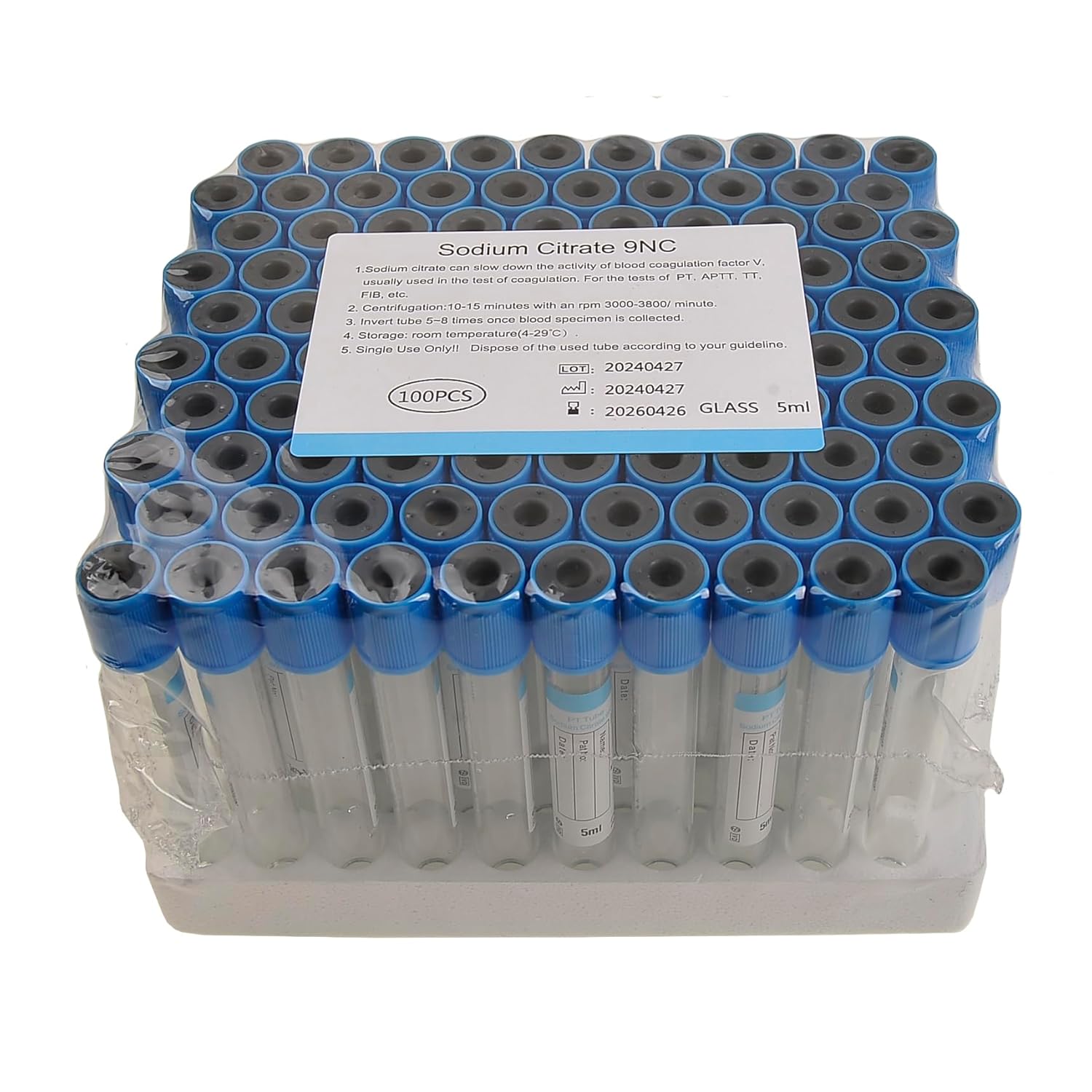 Pet Vacuum Blood Collection Tubes for Veterinary Use - 100pcs
