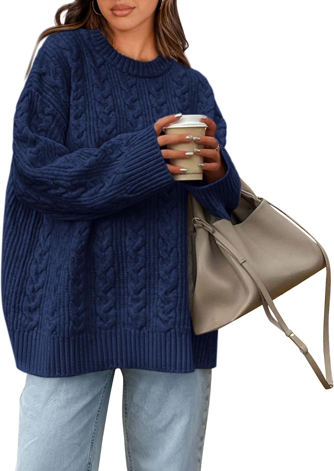 Okiwam Women's Oversized Sweaters for Cozy Fall Fashion Styles