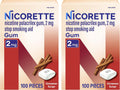 Nicorette 2 mg Nicotine Gum - Cinnamon Surge Flavor for Quitting