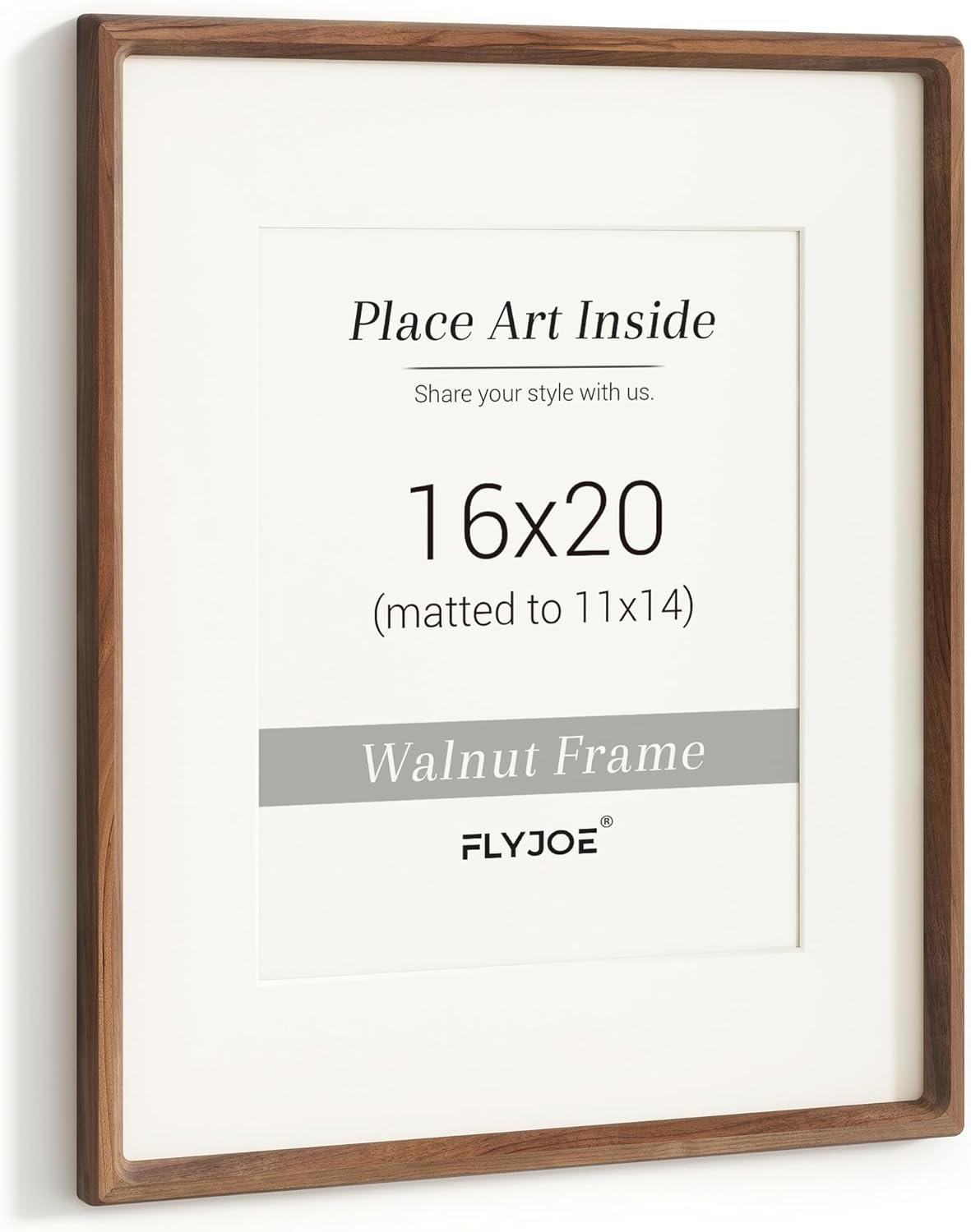 16x20 Picture Frame in USA-Sourced Natural Walnut Wood