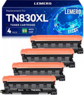 LEMERO Compatible TN830XL Toner Cartridge 4-Pack - High Yield