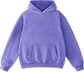 FAIABLE Mens Oversized Acid Wash Hoodie - Heavyweight Fleece