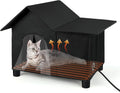 Large Heated Cat House for Outside - Weatherproof Heated Shelter