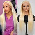 613 4x4 Lace Front Wig Human Hair - 200 Density Blonde Bob