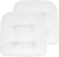 19 in x 19 in White Patio Chair Cushions - Thick Tufted Comfort